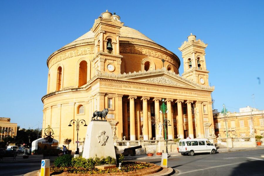 Aviation Museum, Mosta Church, WWII Shelters inc. Platter - Mosta Rotunda and the bomb that did not explode