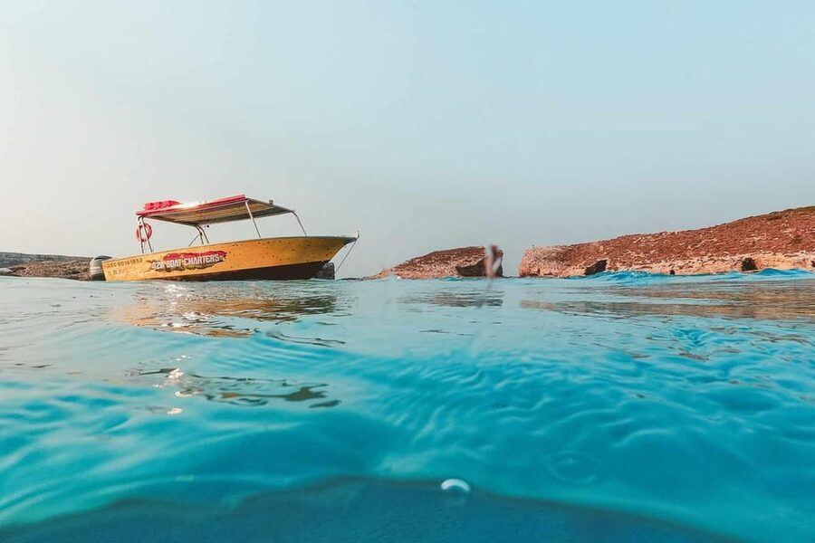 Blue Lagoon: Malta, Crystal Lagoon, Caves, Private Speedboat - Leaving from Cirkewwa toward Comino