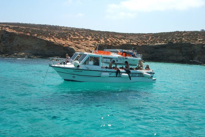 Comino and Gozo Private Boat Tour : Julie Pearl Boat - Blue Lagoon: Malta’s famous swim stop