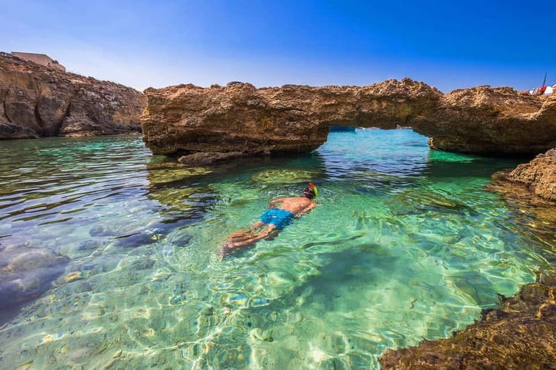 Comino: Blue Lagoon, Crystal Lagoon and Sea Caves Boat Tour - Gozo, Halfa Rock, and San Niklaw Bay