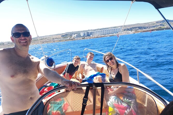 Family Private Boat Trip, Blue Lagoon, Malta, Comino & Gozo - From Cirkewwa to Hondoq Bay