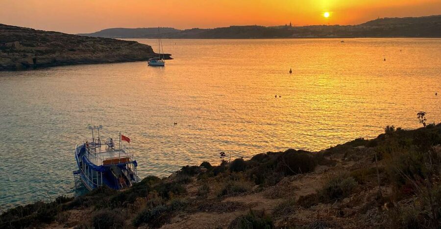 From Bugibba: Blue Lagoon Sunset Cruise - One and a half hours at Comino’s Blue Lagoon