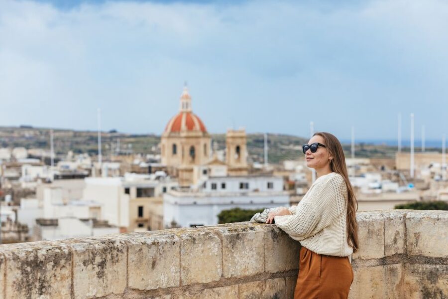 From Malta: Full-Day Gozo UTV Tour with Lunch and Boat Ride - Xewkija Rotunda and the Ġgantija area