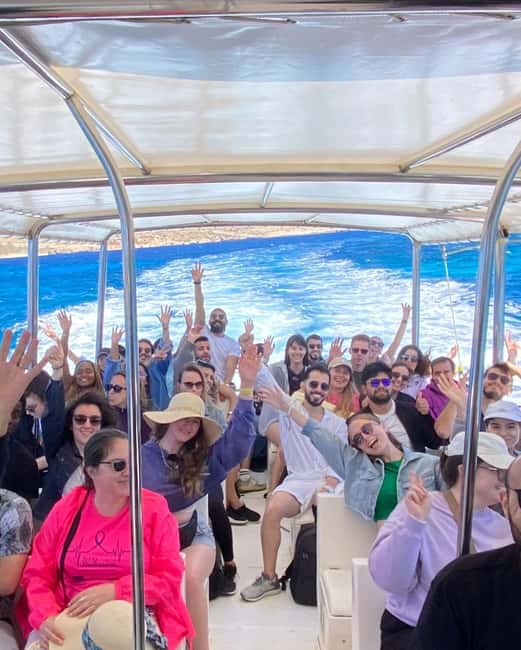 From Sliema: Comino & Blue Lagoon Trip - Including Boat Ride - The social side of English Cafe Malta