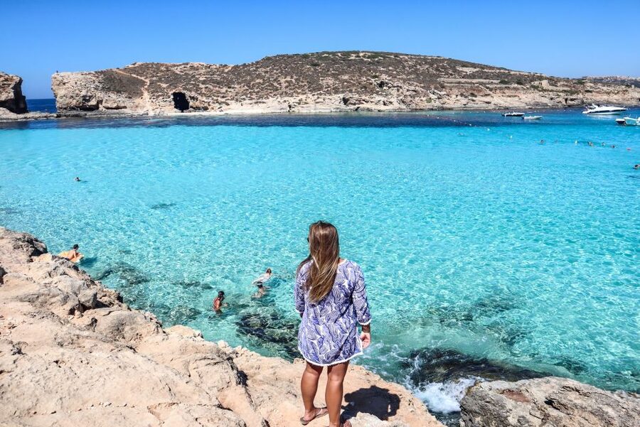 From Sliema: Gozo, Comino & The Blue Lagoon Boat & Bus Tour - The Boat to Comino and the Blue Lagoon