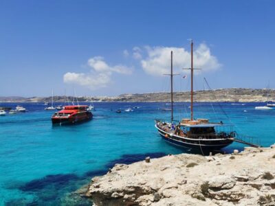 From Sliema or Bugibba: Two Islands Ferry to Comino and Gozo