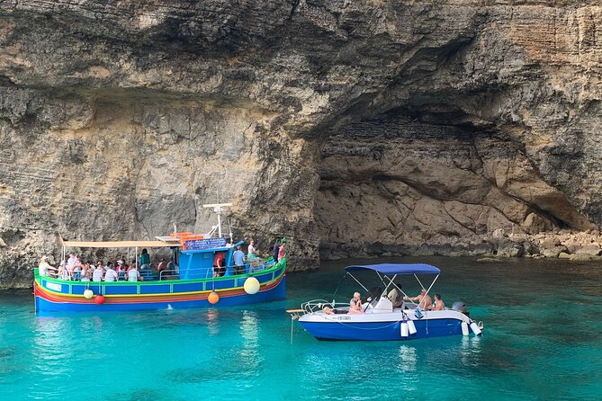 Full Day Private charter to Crystal & Blue Lagoon, Caves & Gozo - San Niklaw Bay offers a calmer half hour