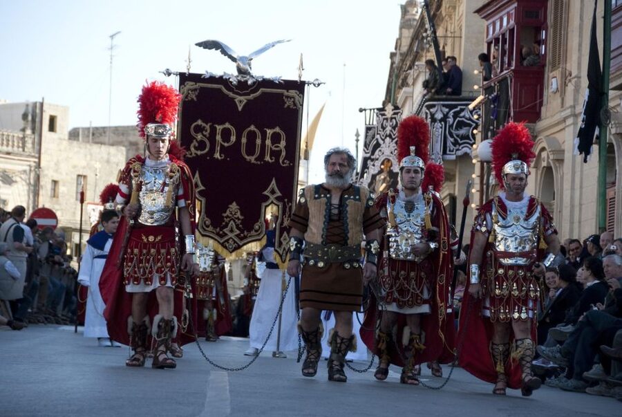 Good Friday Easter Procession with Commentary and Transport - Following the statues from church to village streets