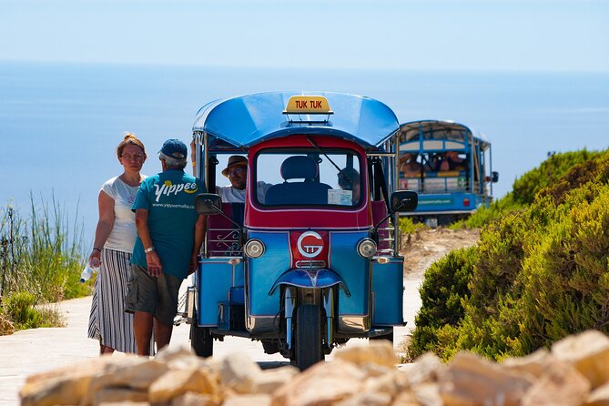 Gozo All Inclusive Chauffeured Tuk Tuk Day Tour - Blue Lagoon - Ta’ Ċenċ cliffs and the south coast