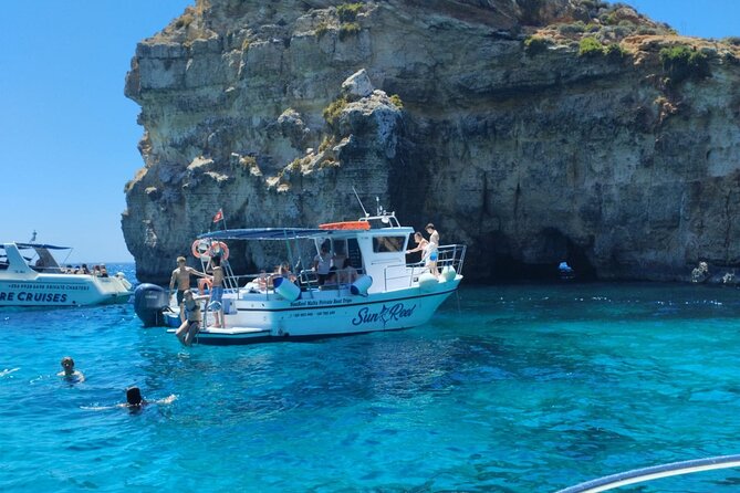 Half Day Blue Lagoon, Comino, Gozo and Malta Private Boat Trip - What the boat provides during four hours