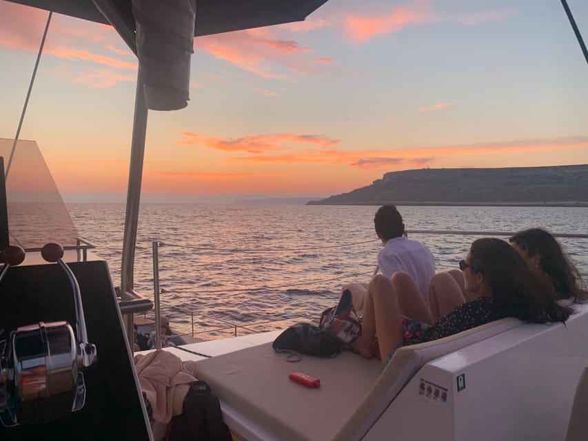 Malta: Blue Lagoon Evening Catamaran Cruise - Blue Lagoon, with space away from the main crowd