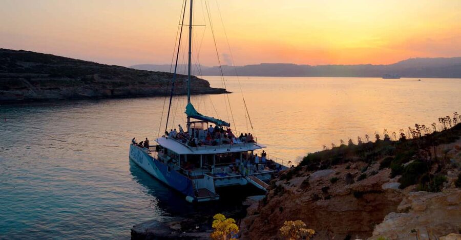 Malta: Blue Lagoon Evening Catamaran Cruise - Malta’s coast from Bugibba to the Blue Lagoon