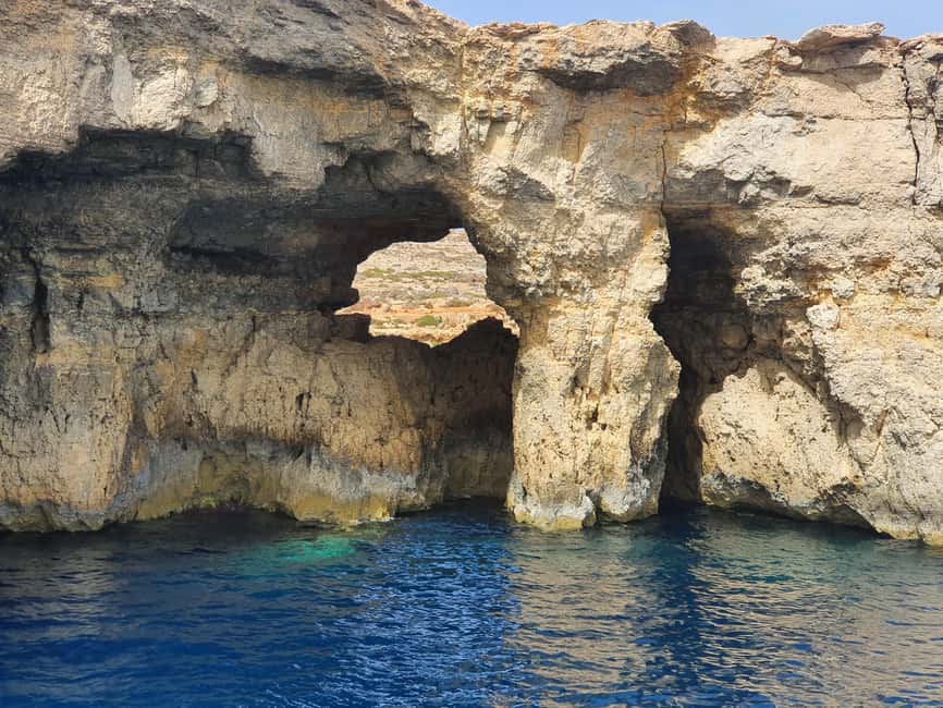 Malta: Comino, Blue Lagoon, Crystal Lagoon & Caves Cruise - Food, drinks, music, and the optional speedboat ride
