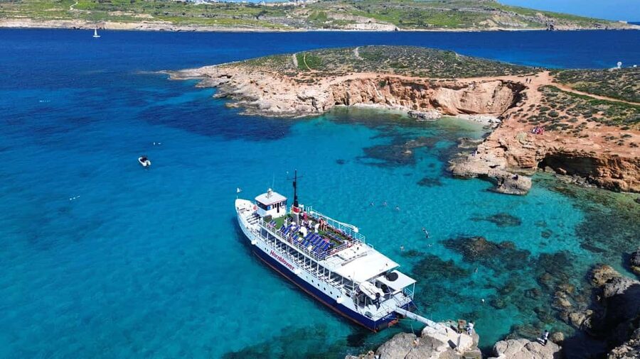 Malta: Comino, Blue Lagoon, Crystal Lagoon & Caves Cruise - Gozo and the return through Crystal Lagoon