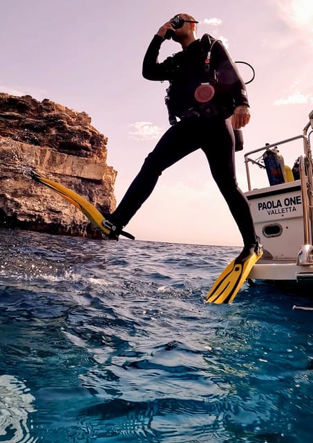 Malta: Discover Scuba Diving in crystal clear waters - Getting fitted with the scuba equipment
