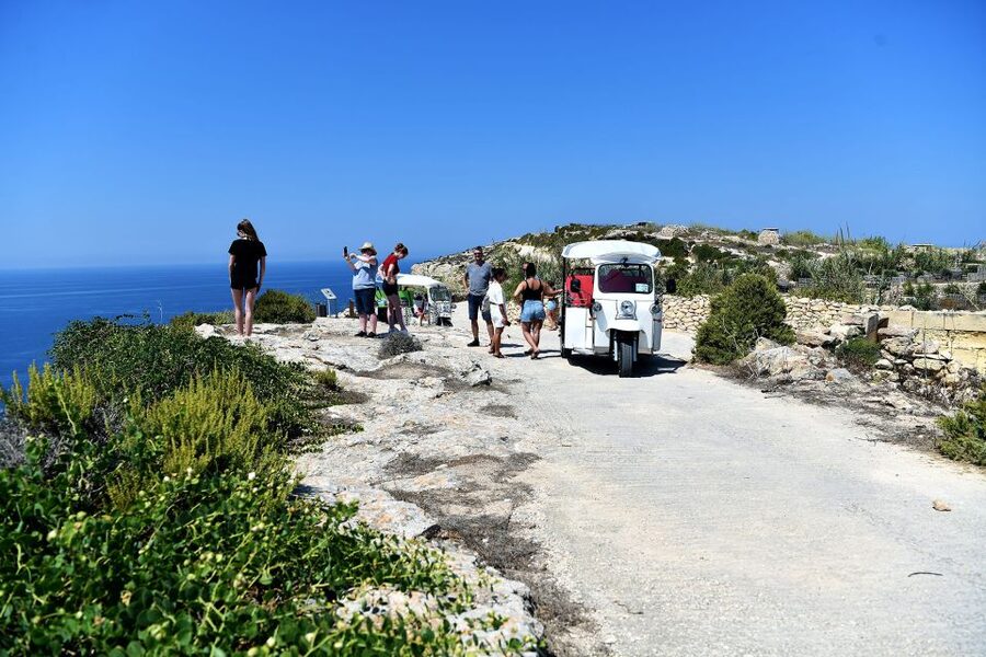 Malta: Gozo and Comino Sunset Tour w/ Blue Lagoon & Transfer - Xwejni Salt Pans and Gozo’s working coast