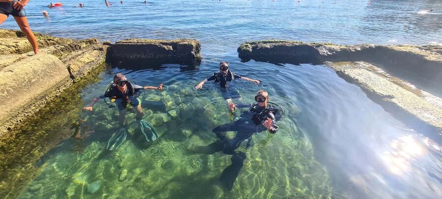 Malta: PADI Discover Scuba Diving Experience - Getting fitted with equipment at New Dimension Scuba