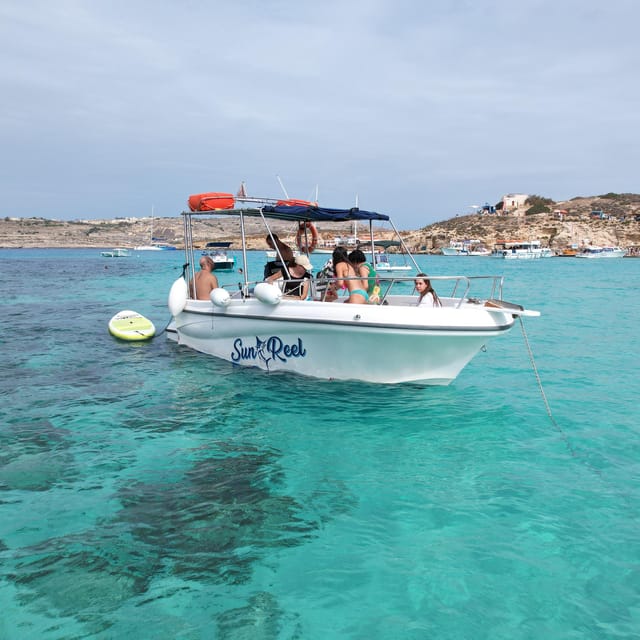 Malta: Private Boat Trip to Comino, Blue Lagoon & Gozo - Crystal Lagoon, the first big swim