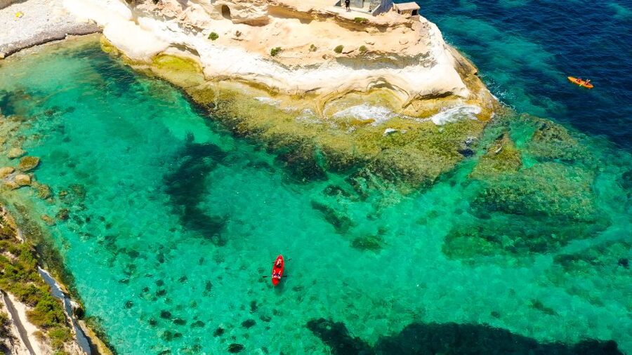 Malta: Ultimate Kayak Adventure - Paddling through St Thomas Bay