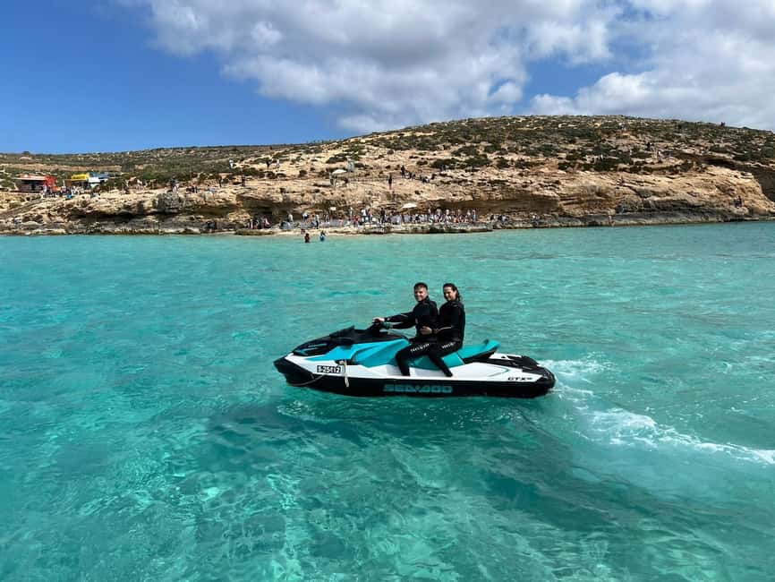 Mellieha: Comino and Blue Lagoon Jet Ski Safari Tour at 3 PM - Crystal Lagoon and the best swim of the route