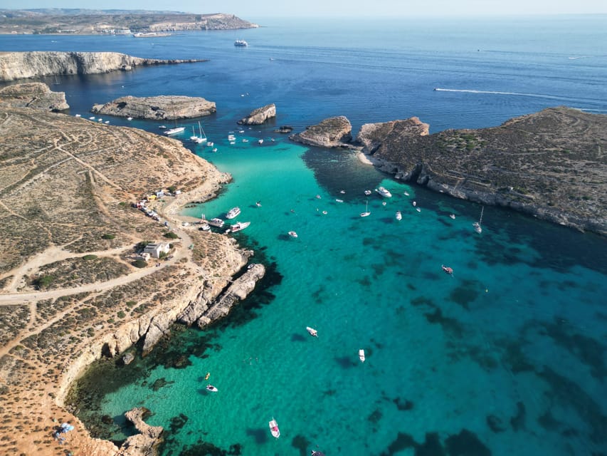 Mellieha: Comino, Crystal & Blue Lagoon 2 Bay Evening Cruise - Sunset views from Cominetto and the return ride