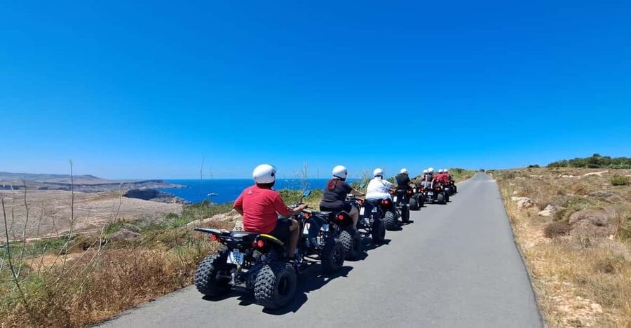 North Malta: Quad Bike Tour with Scenic Land, Sea & Swimming - Mellieha Bay and the Red Tower