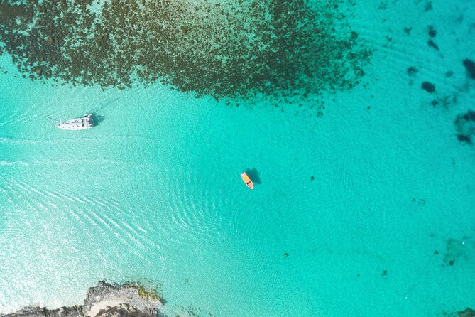 The Blue Lagoon off Comino, seen from above