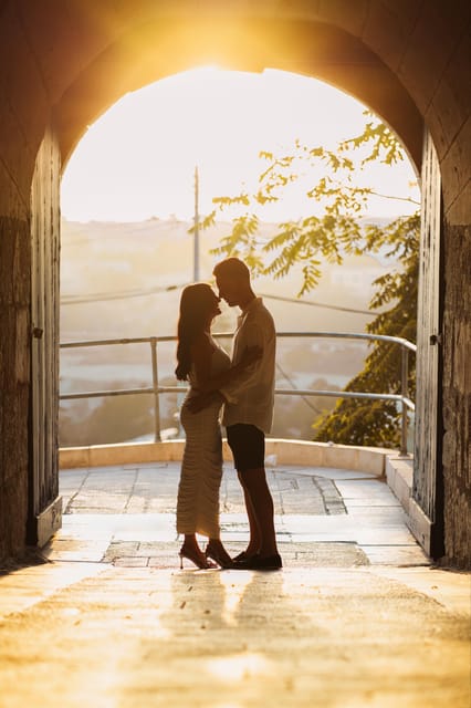 Private Couples Photoshoot in Malta - Valletta for stone streets and classic portraits