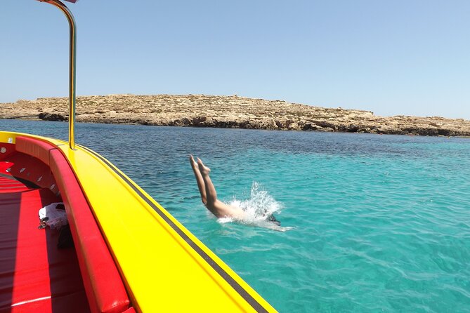 Private Speedboat 3hrs Blue Lagoon, Crystal Lagoon & Caves - Comino’s caves, reefs, and old watchtower