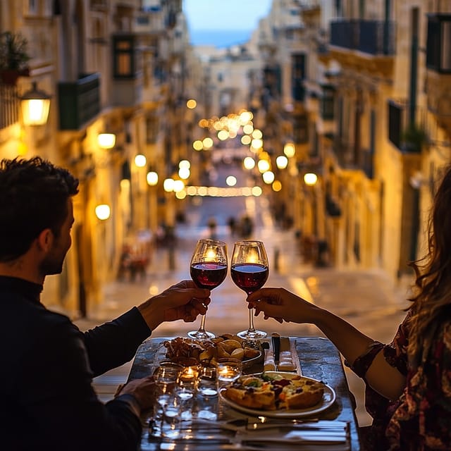 Romantic Italian Cuisine Dinner in Valletta - A romantic table in the heart of Valletta