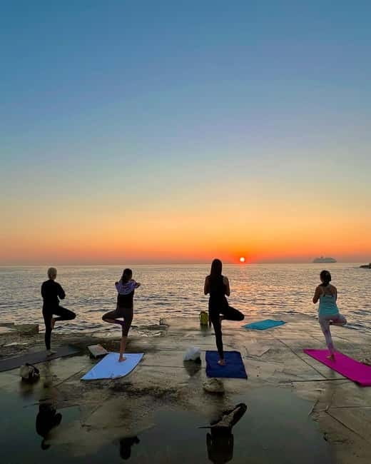 Sliema: Beach Yoga Class with Swimming - What happens during the 75-minute class