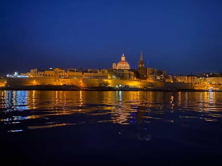 Sliema: Special Night Harbour Cruise - Entering the Grand Harbour