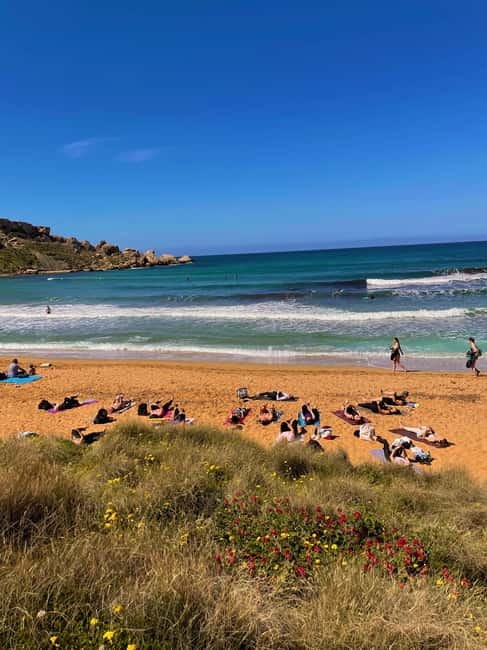 Sunday: Ghajn Tuffieha (Riviera) Beach Yoga Class - The atmosphere: calm, simple, and a little special